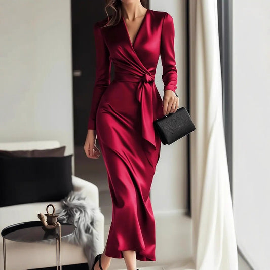 Wrap Maxi Dress | Tie Waist